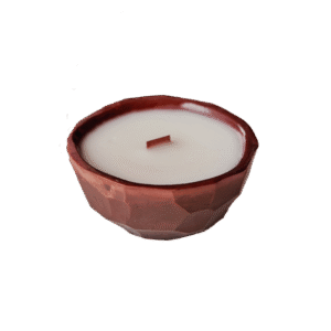 Scented candle in ceramic shell